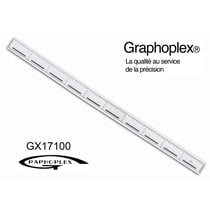 Graphoplex - Règle de coupe bord acier anti-glisse quadrillée 100cm
