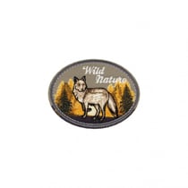 Ecusson thermocollant Loup Nature 4,5cm x 5,5cm