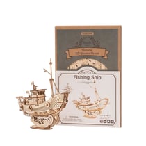 Maquette bateau de pêche 3D en bois - Robotime