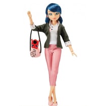 Poupée miraculous : marinette 26 cm + sac à main et tikki kwami - poupée mannequin articulée ladybug - BANDAI