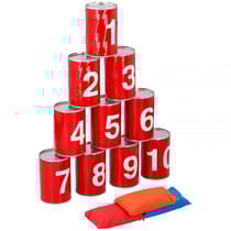 Chamboule tout traditionnel boites rouge - alert - jeu d'adresse extérieur