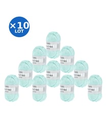 Lot de 10 pelotes QUATTRO de Lang Yarns – 500 g de coton mercerisé 158 Bleu