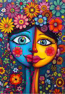 Puzzle 1000 pièces - Duo en Fleurs - Alipson Puzzle