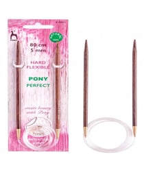 Aiguilles à tricoter circulaires fixes 80 cm Bois Perfect Du N°3 au 10 - Pony taille n°5