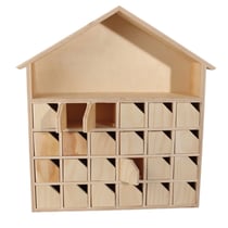 Calendrier de l'avent Maison DIY en BOIS 31x34x7 cm - Megacrea