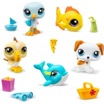 Coffret littlest petshop 5 figurines animaux marins + accessoires - BANDAI