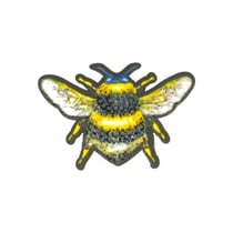 Lot de 3 écussons thermocollants insecte abeille 6x4cm