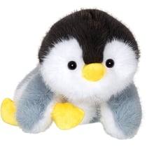 Peluche - Peluche Floppy Choopy Pingouin Noir Blanc et Gris – 22 cm