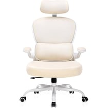 Chaise de bureau ergonomique COMHOMA - Mesh - Beige - 1 pièce - 59x65x122 cm