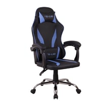 Fauteuil Gaming Glab NEON - Ultra confortable - Robuste - Inclinable 150° - Noir et Bleu