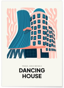 Affiche Prague Dancing house | A3 : 29,7x42cm