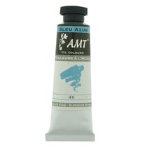 Peinture à l'huile fine en tube bleu azur 45ml - Amt