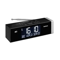 Lenco Radio Réveil DAB+ / FM / Bluetooth 5.0 avec Affichage LED Double Alarme Noir