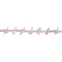Ruban perforé av. motif en satin, Aiguille,rattle,nounoursetbiberon,sctLS4m, rose layette