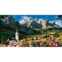 Puzzle geant massif du sella : dolomites 13200 pieces - collection paysage d'italie - clementoni 38007
