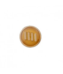 Bouton à rayures en métal 10mm à queue - Prym Curry/or Jaune