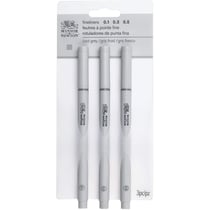 Set 3 Feutre À Pointe Fine - Pointe Gris - Winsor & Newton
