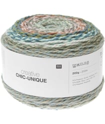 Pelote de laine à tricoter Creative Chic Unique - 200GR - Rico Design 19 Multicolore Dusty