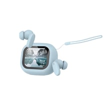 Avizar Écouteurs TWS Bluetooth 5.4 avec Écran LCD Braga Réduction de Bruit ANC Bleu