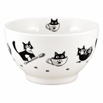 Bol en grès chats noirs 480 ml