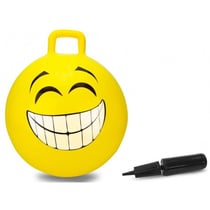 Ballon sauteur smiley sourire 45 cm jaune - skippy ball - jeu pour rebondir enfant