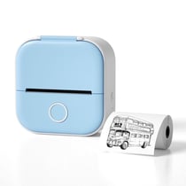 Mini Imprimante Portable Bluetooth Pour Étiquettes Et Photos Rose Bleu YONIS