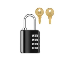 Cadenas à code et à clé - Avec 2 clés - Pour casier, bagage - Bureau - Ecole