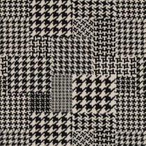 Tissu Tartan écossais brossé Pied de poule sur fond Blanc