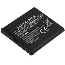 Avizar Batterie Li-ion 3.7V pour Téléphone Compatible Nokia C7 N85 N86 1250mAh Noir