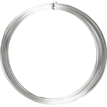 Fil d'aluminium, rond, ép. 1 mm, argent, 16 m/ 1 rouleau