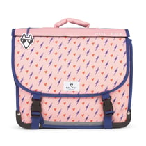 Cartable 38 cm – POL FOX HEART – Rose – Réversible – 2 compartiments
