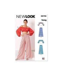 Patron New Look 6758 - Haut court (XS-S-M-L-XL) taille n°FR 34-50