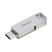 PNY Clé USB OTG 2 en 1 USB-A 3.2/USB-C Duo Link 64GB Argent
