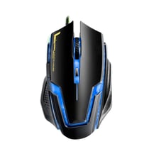 Souris Gamer Pc Filaire USB 3200 Dpi Ordinateur Lumière LED 6 Boutons Noir Rouge YONIS