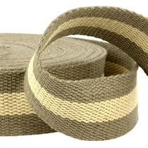 Film 25m sangle bicolore  30mm Kaki/Beige