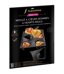 Moule 6 Cœurs Bombés