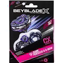 Toupie beyblade x dark perseus b 6-80w cx - type défense - pack toupie et lanceur - hasbro g1680