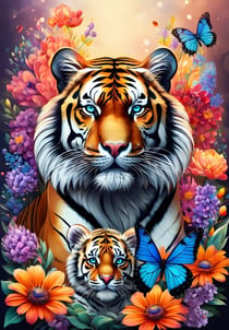 Puzzle 1000 pièces - Tigres - Collection Amour Maternel - Alipson Puzzle
