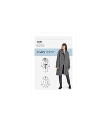 Patron Simplicity 9187 - Veste et Manteau ample, col large et ceinture du 32 au 54 taille n°TTP-TTG