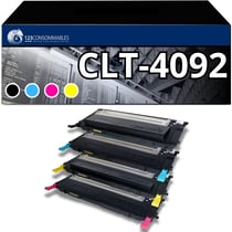 CLT-4092S - Pack 4 toners Samsung CLT-4092S compatibles CLP-320 CLP-325 CLX-3185 - 123CONSOMMABLES