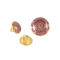 Bouton métal laqué mauve