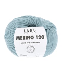 Pelote de laine à tricoter MERINO 120 - Lang Yarns Bleu (174)