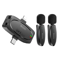 Microphone Sans Fil Lavalier Double Réduction De Bruit Pour Enregistrement Clair YONIS