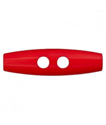 Carte de 2 boutons Tonneaux Rouge 30mm - Union Knopf Rouge