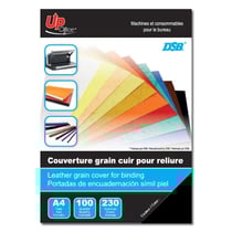 Couverture pour reliure - Noir - A4 - Grain cuir - UpOffice