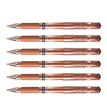 Lot de 6 stylos roller encre gel UNI-BALL Signo Broad UM153 - Bronze - Pointe large 1 mm