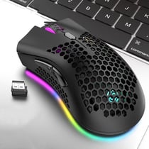 Souris Gaming Sans Fil RGB Ergonomique 1600 DPI 7 Boutons Légère Rechargeable YONIS