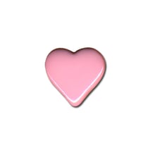 Lot de 6 boutons à queue coeur 15mm Rose Layette
