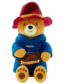 Peluche ours paddington 37 cm avec valise - peluche licence