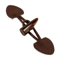 Brandebourg simili prétroué 3,5x17cm marron